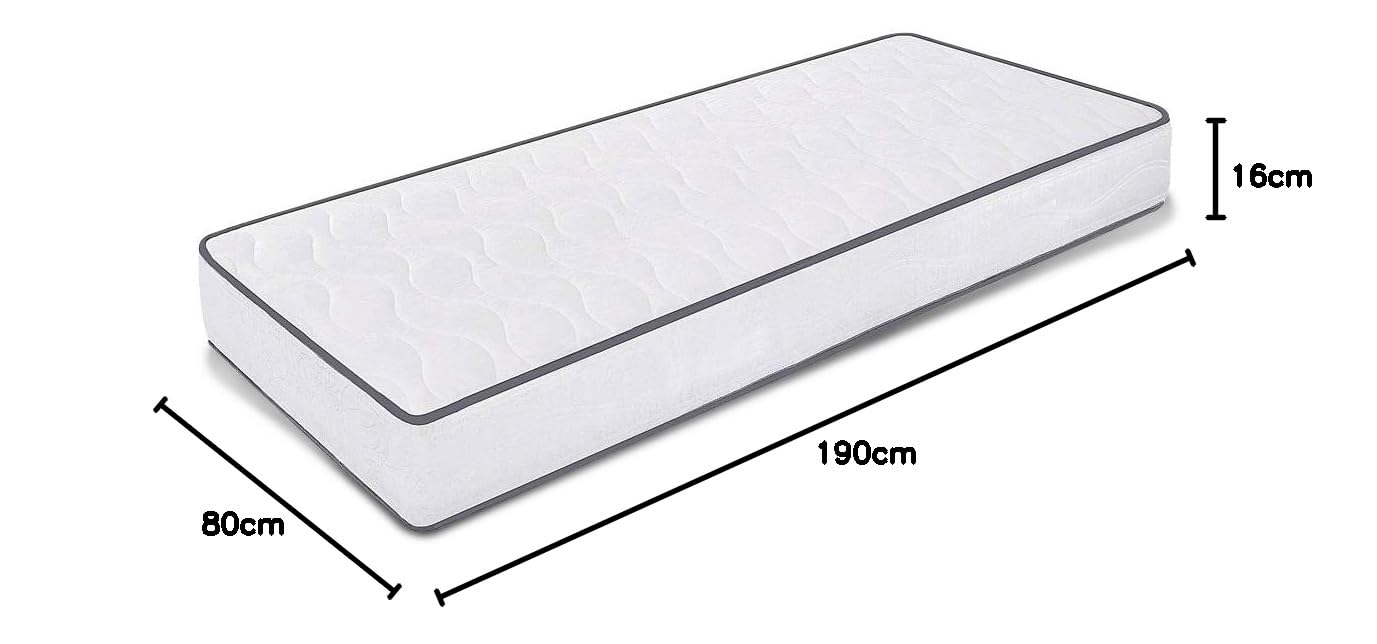 miasuite i sogni italiani Primavera Dispositivo Medico Certificato Detraibile, Water Foam, Poliuretano, Anallergico, Bianco, Singolo, 80x190 cm