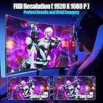 27 inch Curved Gaming Monitor,144Hz/180Hz PC Monitor Full HD 1080P, Frameless 1800R Computer Display with FreeSync & Eye-Care Technology, Wall Mountable, DP, HDMI Port (Black) - Image 4