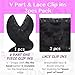 IDN BEAUTY V Part One Piece Clip in Hair Extensions Human Hair Combo Pack, Body Wave 20 Inch 130g 1pcs V Part and 2pcs Clip Ins For Black Woman Natural Black V Shape Lace Weft Seamless Invisible Edge