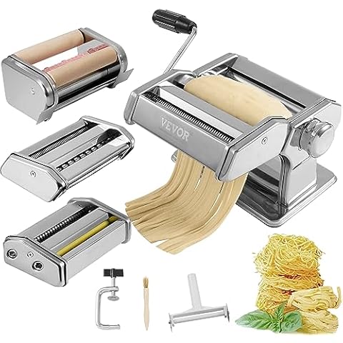 VEVOR Manual Pasta Maker with Adjustable Thickness Cover