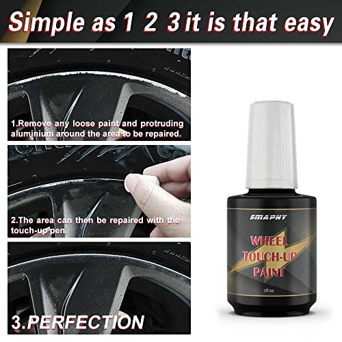 Touch Up Paint For Cars Wheel, Black Car Rim Paint For Car Wheel Repair, Quick Repair Wheels, Black Rim Touch Up Paint, Car Rim Repair, Fits Most Matte Black Wheels. #TOP4