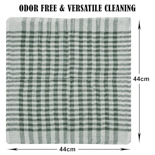 Image of Kuber Industries Pack of 12 Cotton Kitchen Cloth | Green, 44x44 cm