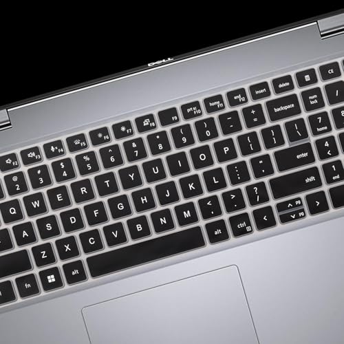 Image of Keyboard Cover for 15.6 inch Dell Latitude 5520 5521 5530 5531 Keyboard Skin, 15.6 inch Dell Precision 3560 3570 3561 3571 Laptop Keyboard Cover Protective Skin, Black