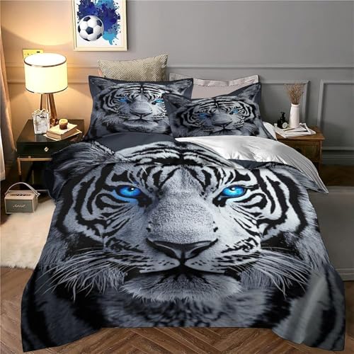 Housse de couette motif zèbre de qualité supérieure en microfibre 260x220