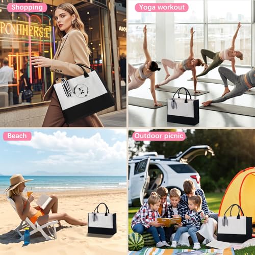 OKBA Personalized Canvas Tote with Zipper