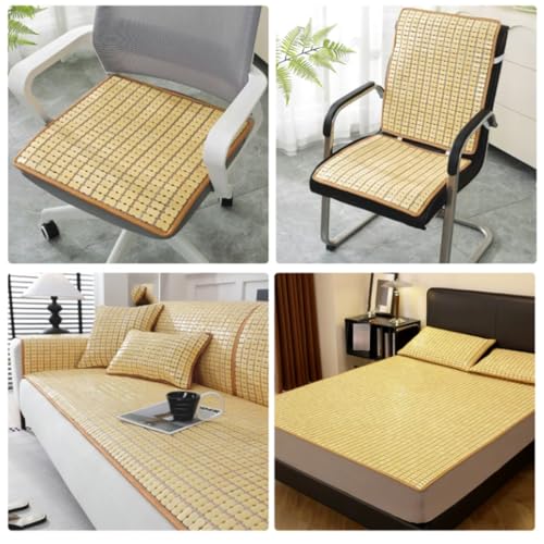 Almohadilla refrescante de bambú para sofá esterilla transpirable beige 7