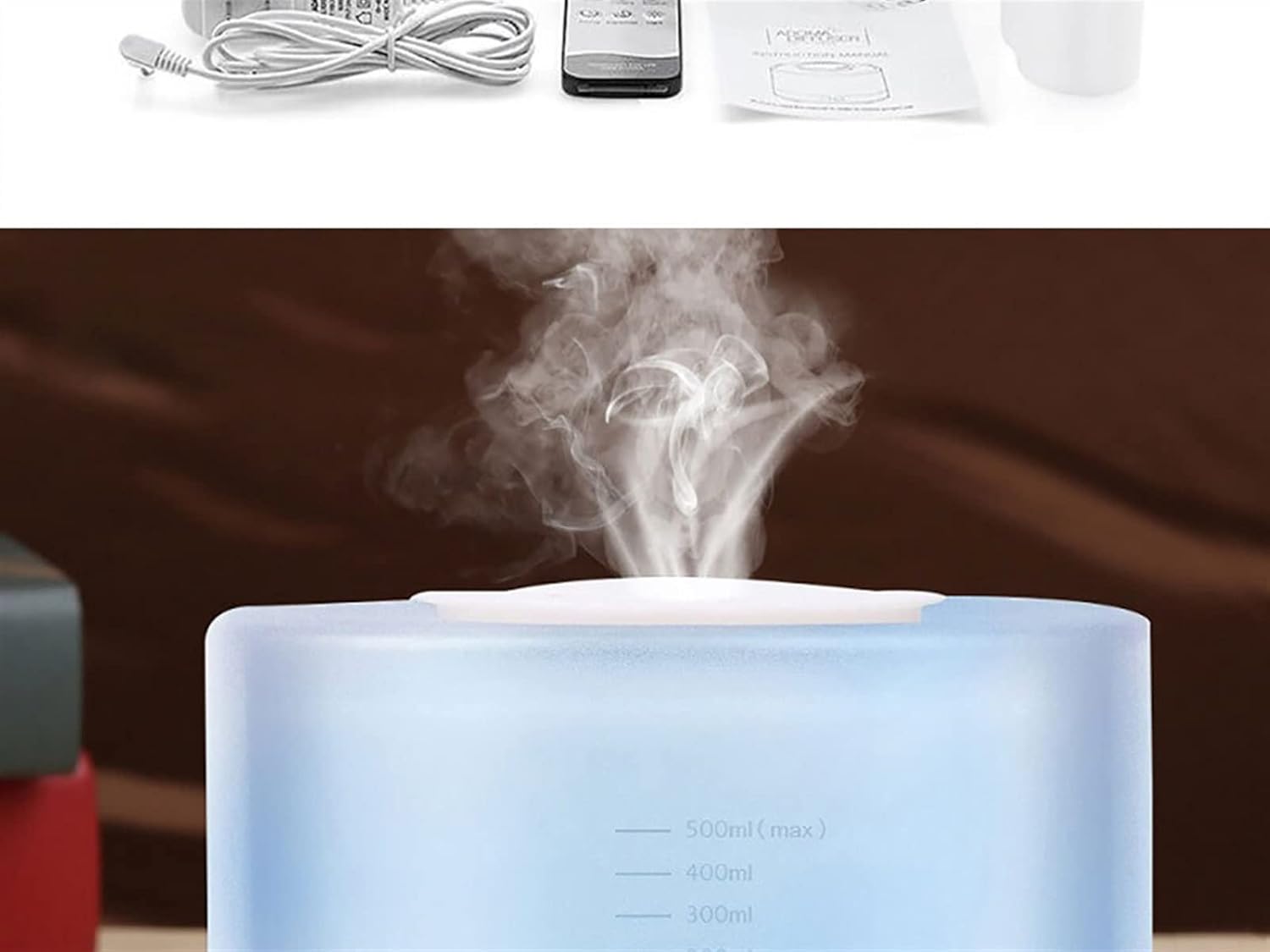Electric Aroma Diffuser Air Humidifier Ultrasonic Cool Mist Maker Fogger Essential Oil Diffuser for Home Office 300ML Mist Humidifier (Color : M 1) (M 1)