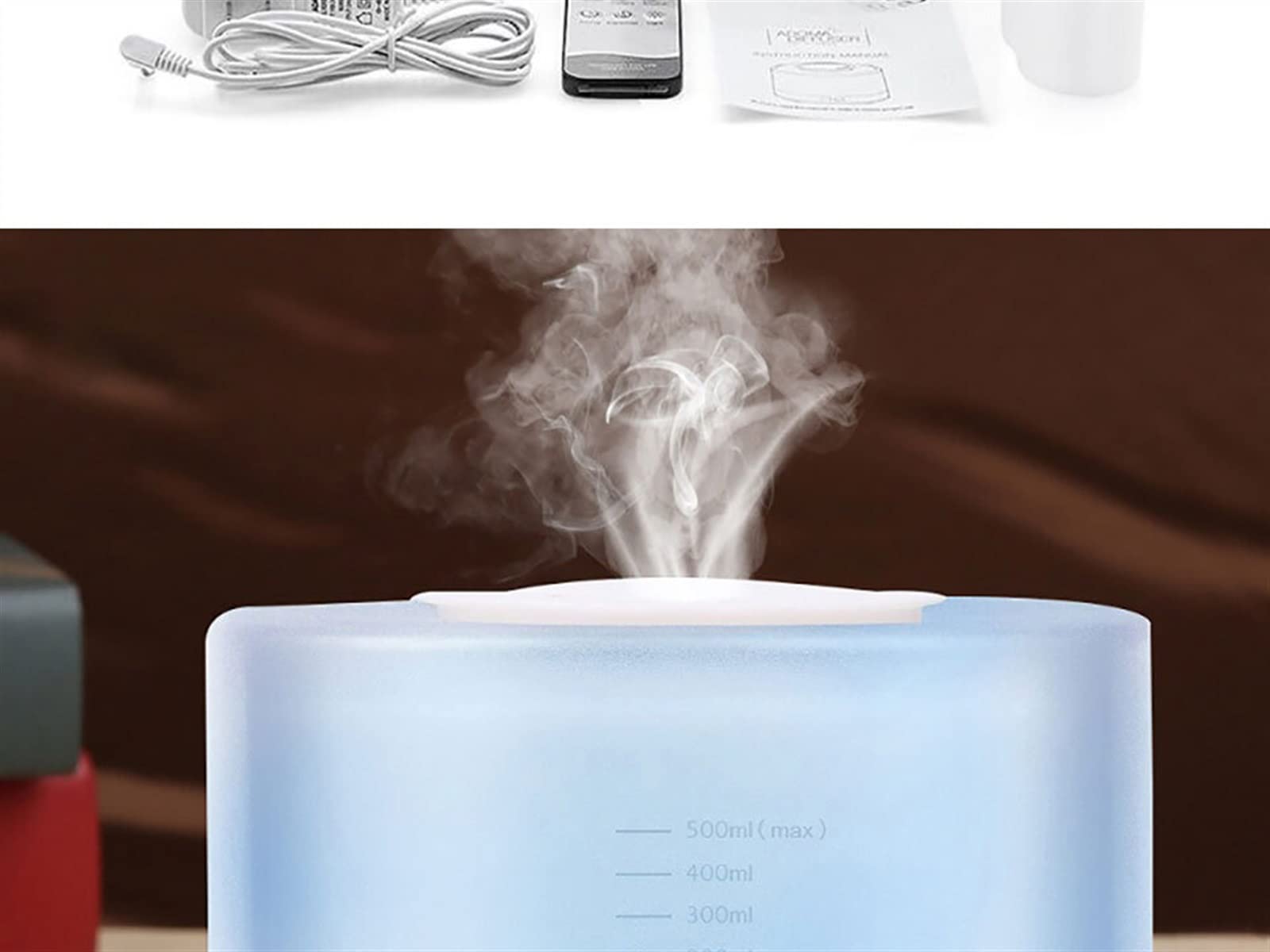 Humidificador Difusor de Aroma eléctrico, humidificador de aire, máquina de niebla ultrasónica, nebulizador, difusor de aceites esenciales for el hogar y la Oficina, 300ML Dormitorio(M 1)