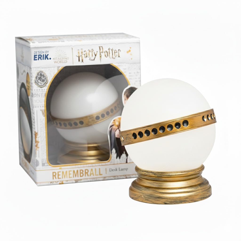 Lampara Harry Potter Remembrall | Lámpara decorativa inspirada en La Recordadora | Regalo original para fans de Harry Potter | Cambia de color, Funciona con USB o Pilas