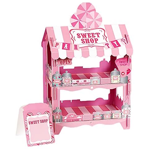 HaakLux Cupcake Stand Sweet Treat Candy Shop Cake Dessert Cart Holder Display for Ice Cream Birthday Theme Party Decorations Cover