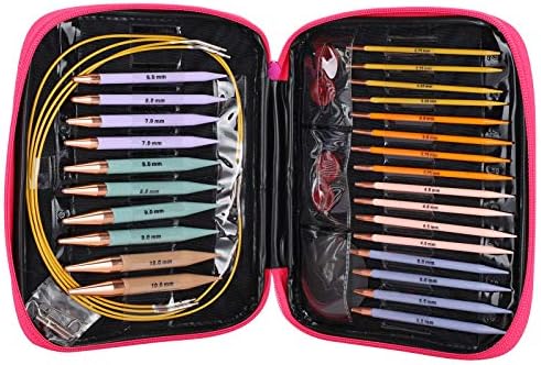 13 Pairs Interchangeable Knitting Needles Set, Circular Knitting Needles with 2.75mm-10mm