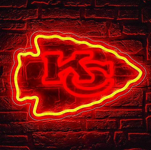 Football Neon Sign for Wall Decor Football Neon Light for Man Cave or Garage Birthday Gifts for Men with Dimmable Rugby Team Logo Light Up Sign for Bar Dorm Party Game Room Bedroom Size 16.1*10.6In(ZYLD058)