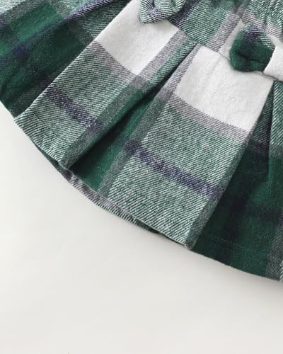 Image of Toddler Girl Clothes Outfit Shirt Top Plaid Mini Skirt Outfits Set Little Girl Dresses Kids Clothes for Girls 18M-8T