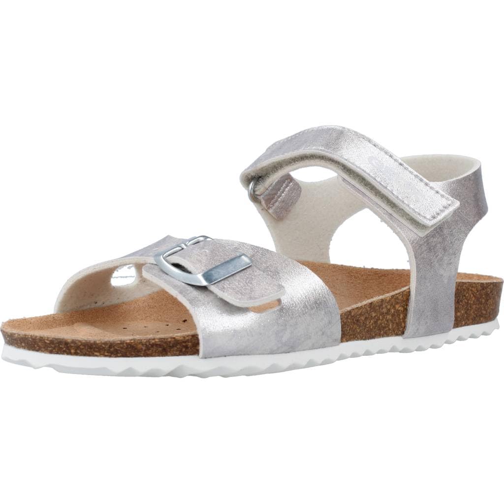 Geox Mädchen J Adriel Girl Sandal,Silber,39 EU