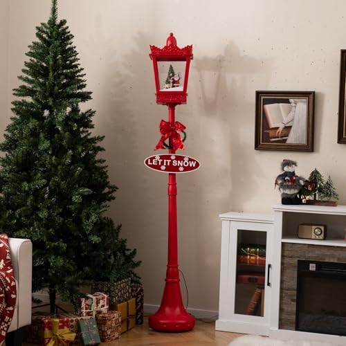 GOPLUS Lámpara de Pie Musical de Navidad de 185 cm, Decoraciones ...