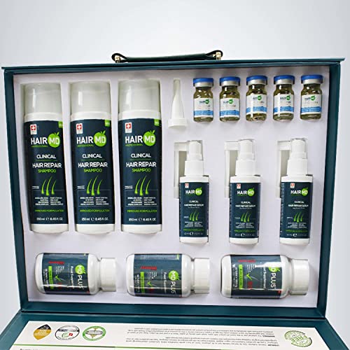 Hairmd Post-Transplant Hair Repair Set – 3-Month Exclusive Hair Repair Treatment With Shampoo, Hair Serum, Hair Multivitamin, Meso Serum – Advanced Hair Care Products With Biotin, Keratin, Collagen #TOP2