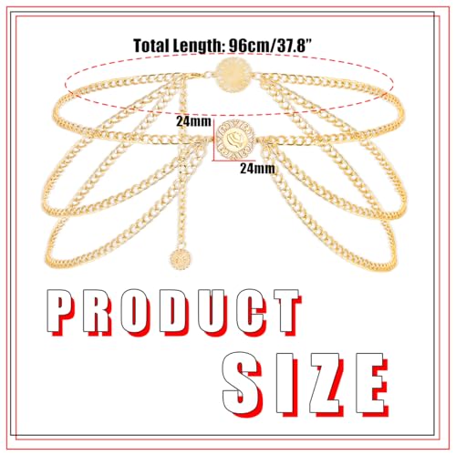 Multilayer Metal Waist Chain Belt for Women Waist Belly Chain for Dresses, Jeans, Skirts, Trousers3
