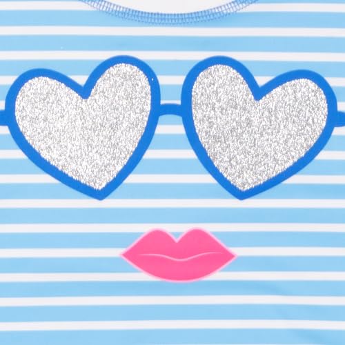 Tommy Bahama Girls 2-Piece Swimsuit Set, Cropped Long-Sleeved Rash Guard and Bikini Bottoms, Quick-Drying Swimwear for Kids4