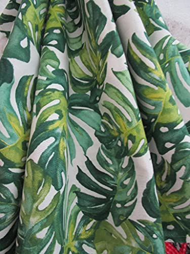 Pago Poco I pay little New!!! Spring-Summer 2022 collection!!! Multipurpose Furnishing Cover Green Leaf Pattern 100% Cotton Made in Italy!! (140x270cm) - Image 3