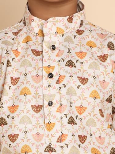 Image of Pro-Ethic Style Developer Boys Heavy Cotton Printed Kurta and Pajama Set for Kid's Ethnic Wear (S-280)