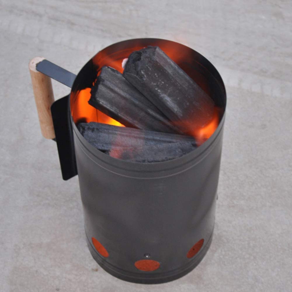 Encendedor De Carbón Para Chimenea, Uso Doméstico, Accesorios Para Barbacoa, Encendedor De Encendido, Canasta De Encendedor De Chimenea De Acero Galvanizado, Para Barbacoa De Camping Al Aire Libre