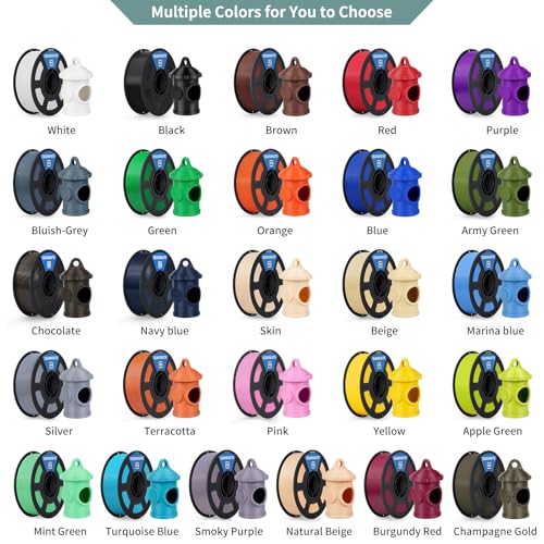 Image of iSANMATE ASA 3D Printer Filament Bundle 16KG, UV & Weather Resistant ASA Filament for Bambu Lab 3D Printers,AMS,AMSLite, Dimensional Accuracy + /- 0.02mm, 1kgX16 Spool