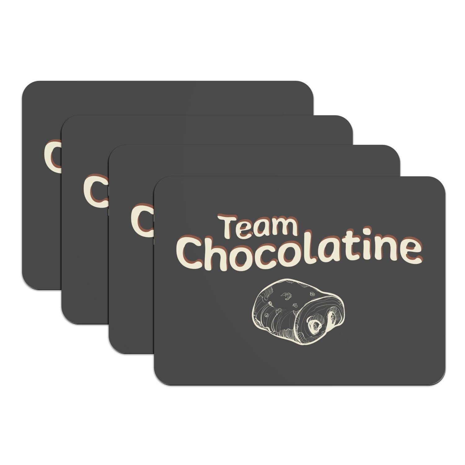 Sets de table humour Chocolatine Toulouse idée cadeau originale lot de 4