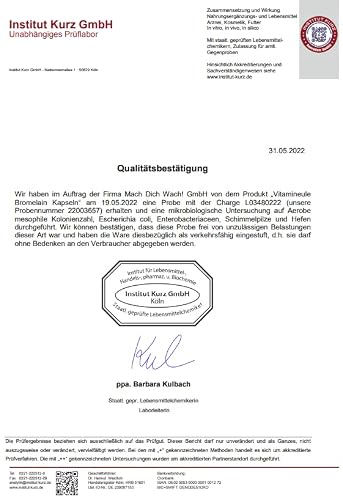 Bromelain Kapseln 400 mg / 960 F.I.P. ohne Zusatzstoffe