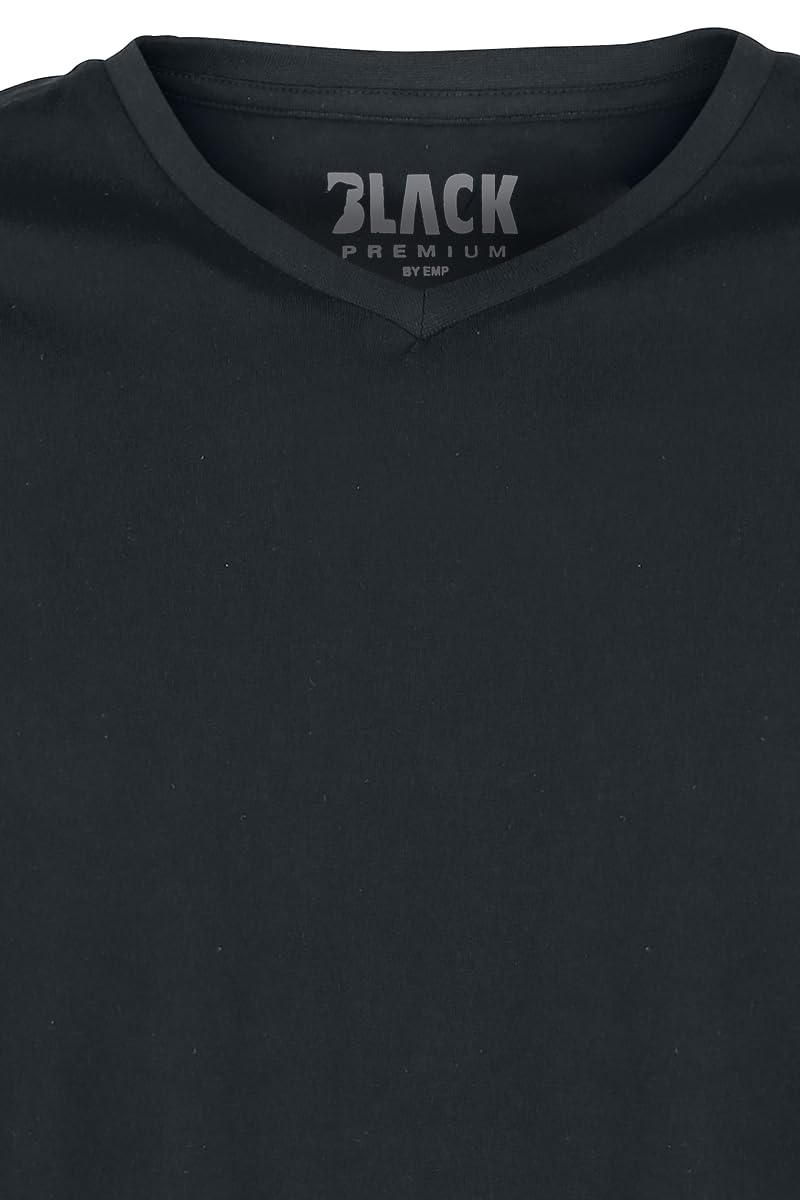 Black Premium by EMP Hombre Pack de Dos Mangas largas Negras