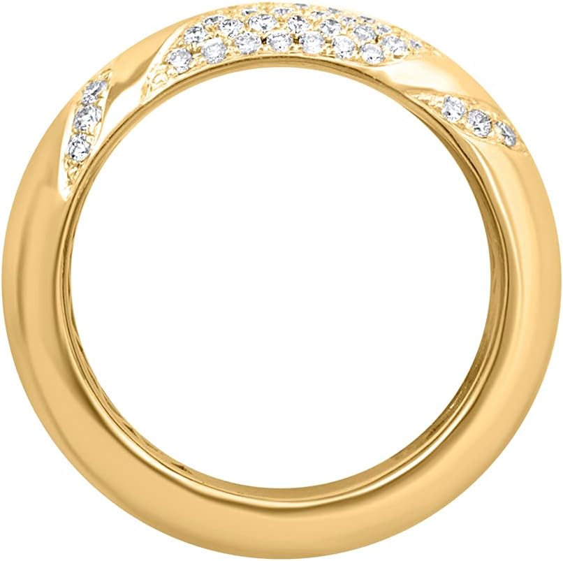 0.40 Carat Diamond Unisex Wedding Band Ring in 14K Gold (SI1-SI2 Clarity)