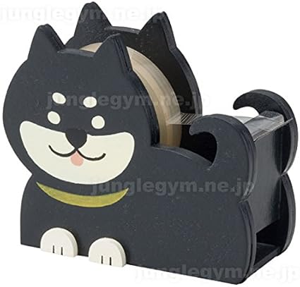 Amazon Co Jp 柴犬 シバイヌ グッズ 雑貨 デコレ Wankoron わんころん しっぽテープカッター 黒 文房具 オフィス用品