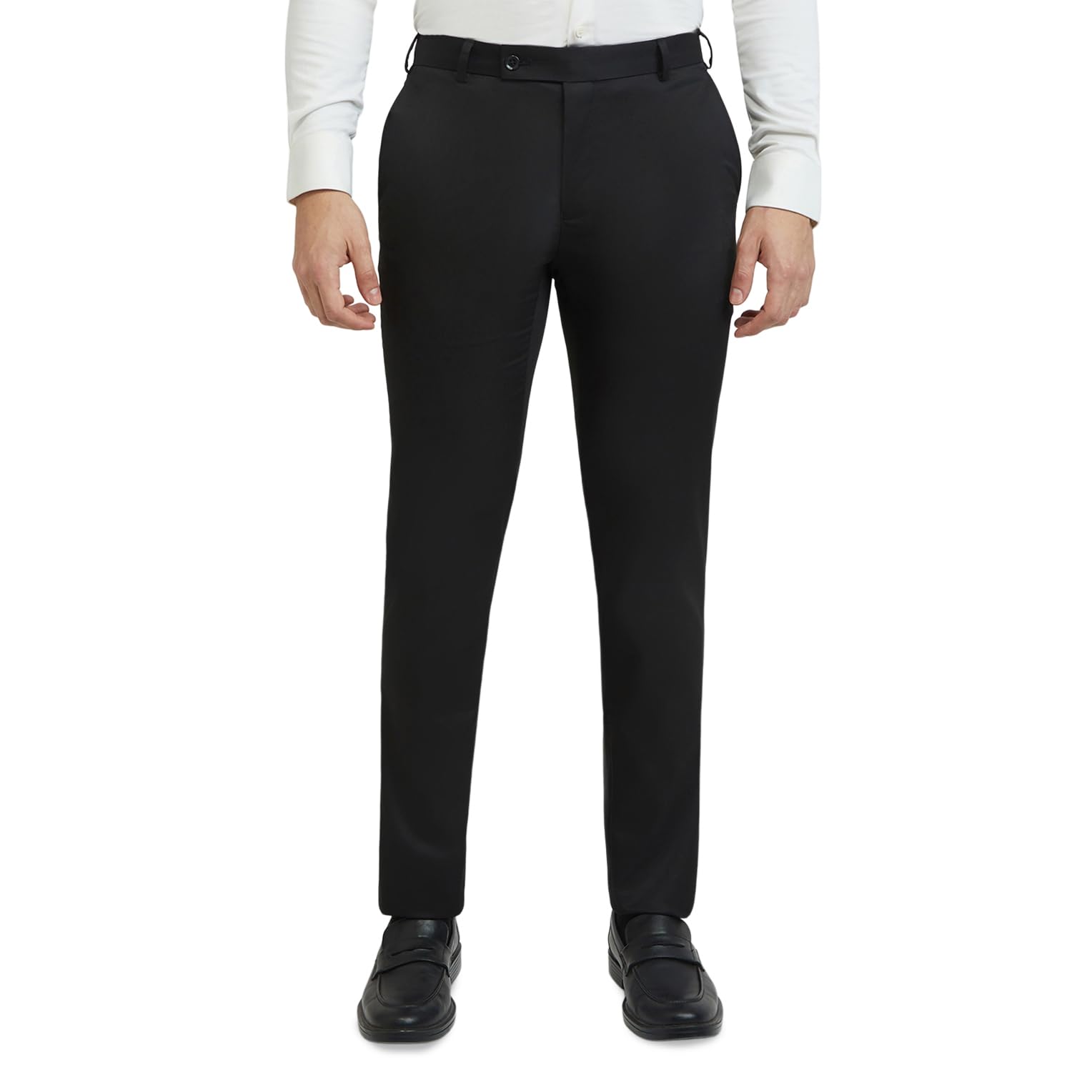 raymond Men Slim Fit Solid Pattern Poly Viscose Blend Flat Front Formal Trouser-picture-20