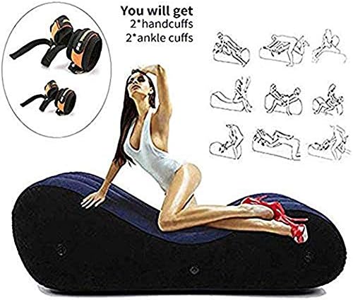 Love MAX Portable Inflatable Sofa PVC + Rubber + Nylon Magic Aid Position for Deeper Position Support PVC Flocking Bed for Couples Travel Exercise Bed Skills