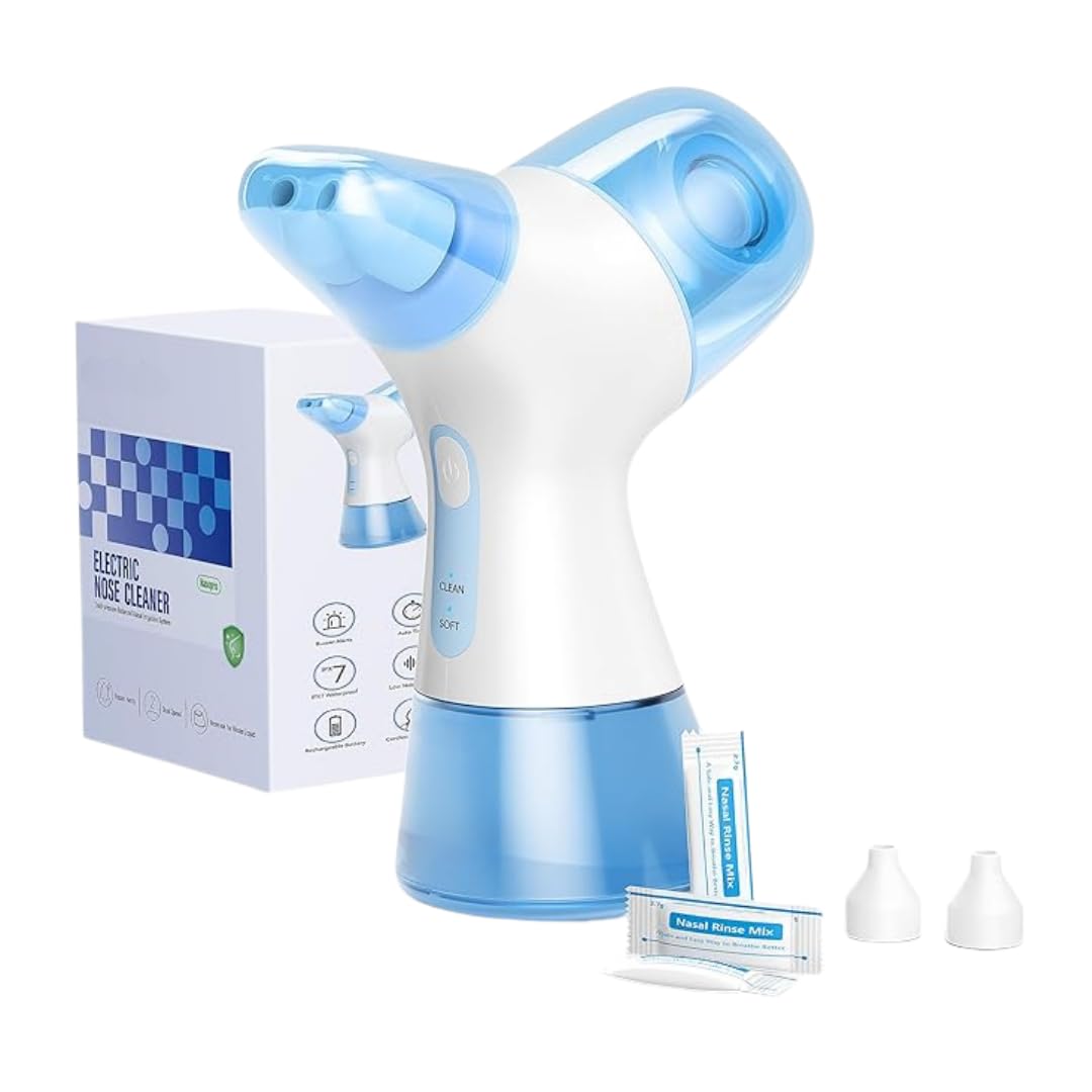 B-Arm Nasal Suction Irrigator–Rechargeable |Clears Mucus, Allergens & Pollutants |Includes 4 Nozzles & Relieves Nasal Congestion |Dual Modes & Quiet Operation |Safe, BPA-Free for Adults & Elderly Care-image-49