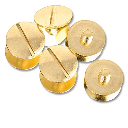 Figures Toy Company Set of 5 Gold Replacement Screws Compatible with WWE, ROH, TNA, UFC Replica Belts