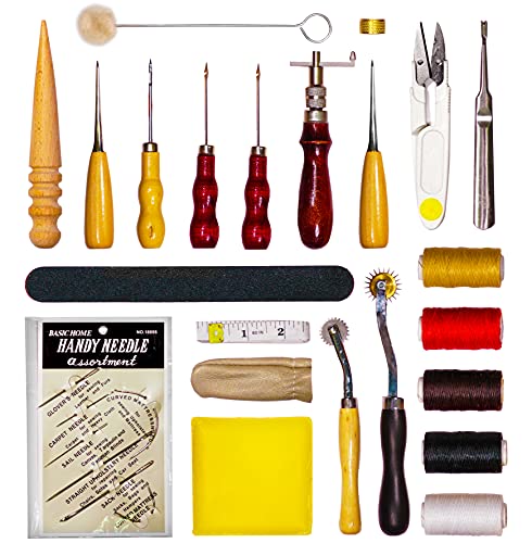 VViViD 28pcs Leather Sewing and Stitching Tool Set for Leather Craft