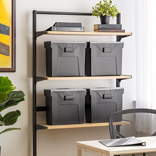 image for IRIS USA File Box Slim Portable File Organizer Plastic File Box for Le