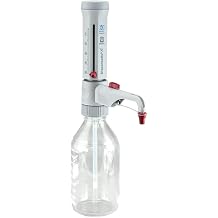 BrandTech 4600161 Dispensette S Analog-Adjustable Bottletop Dispenser with Recirculation Valve, 5 mL-50 mL Capacity