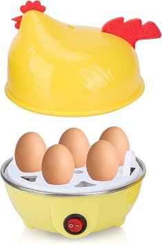 Electric Egg Cooker, 7 Egg Capacity, Multifunctional Rapid Heater with Automatic Shutdown for Hard Boiled Eggs, Steamer for Vegetables & Dumplings, Safe & Easy Breakfast Maker