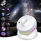 Galaxy Projector, 4K HD Planetarium Star Projector with 13 Film Discs, 360°Rotatable Realistic Nebula Projector Night Light Projector with Timer & Dynamic Meteor for Bedroom Decor