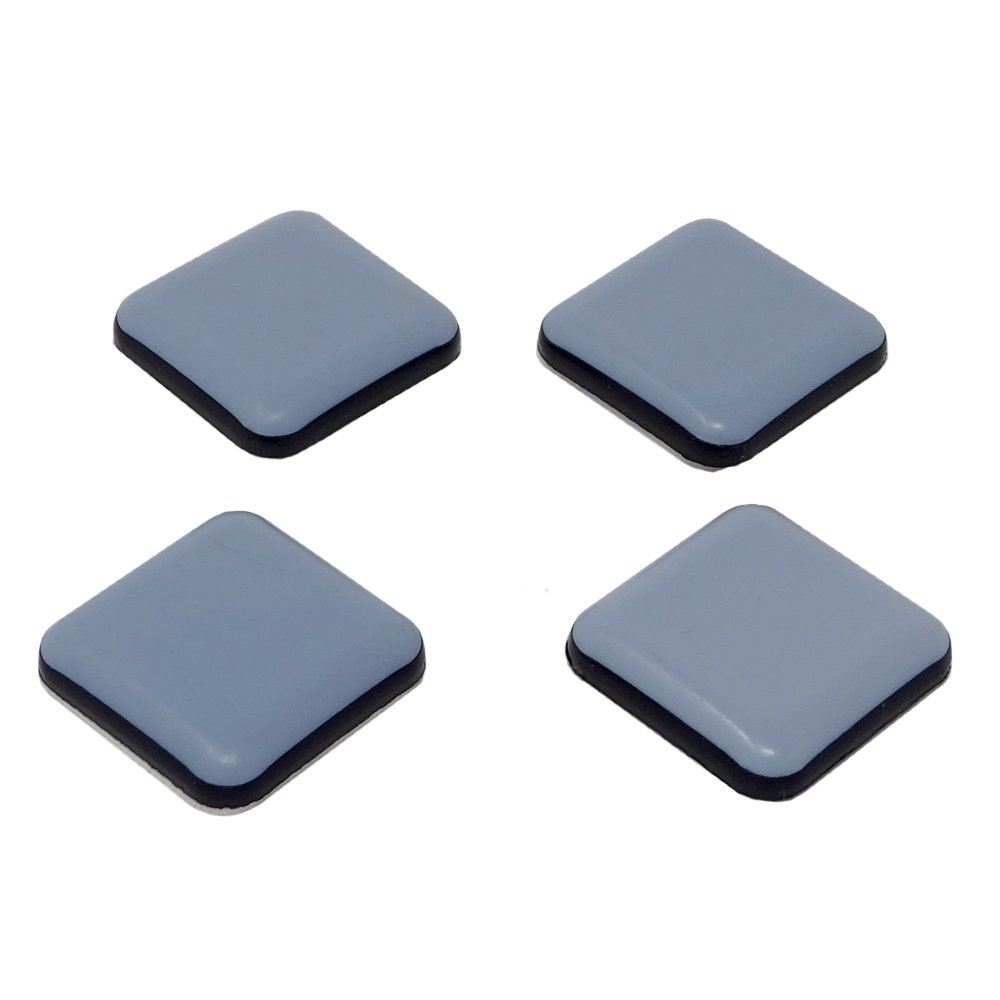 Sbs Grey Teflon Glider, Diameter 50 Mm X 50 Mm, 4 Pieces, Self-Adhesive, Ptfe Glider, Furniture Glides