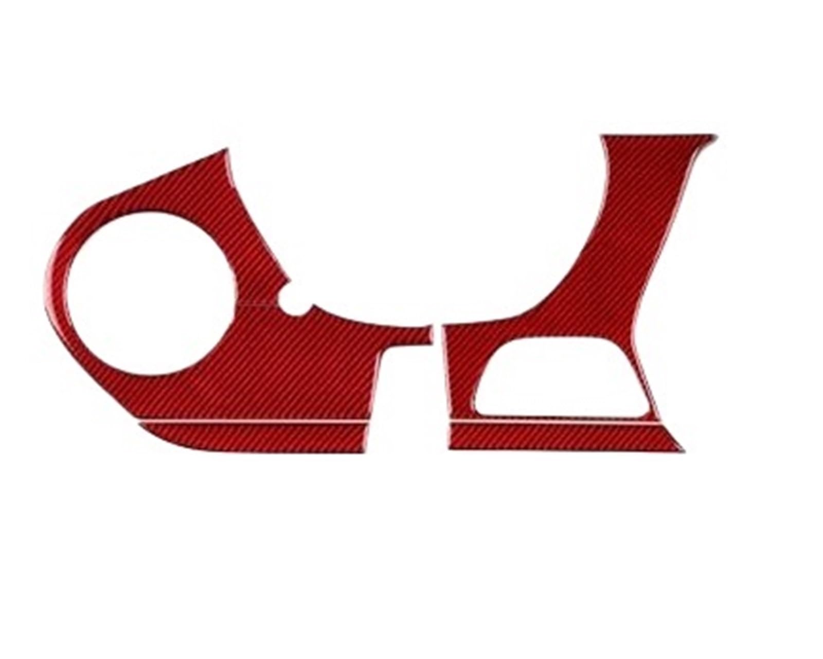 Interior Styling Cover Real Carbon Fiber Sticker for Chevrolet for Camaro 2016 2017 2018 2019 2020 2021 2022 2023 Speedometer Dashboard Frame(for LHD Red)