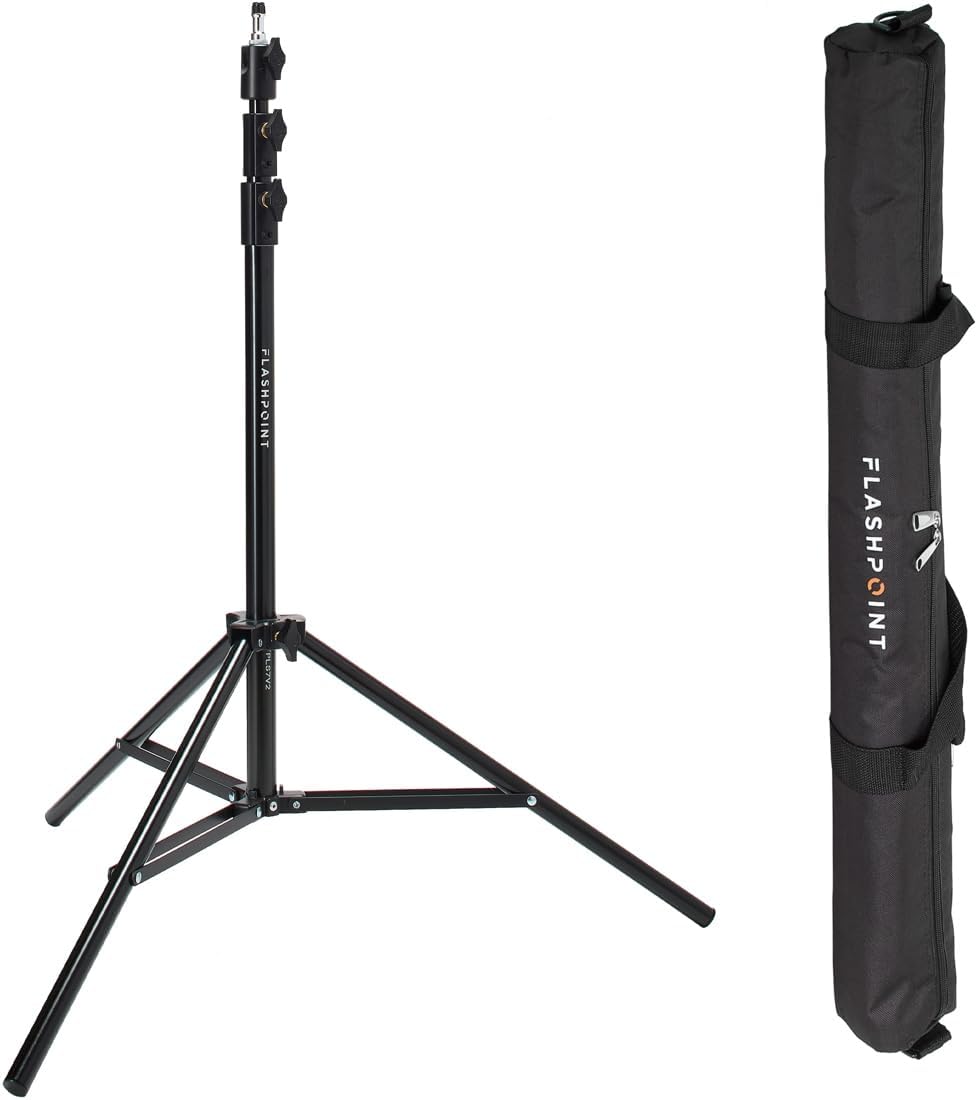 Flashpoint 2X Pro Air-Cushioned Heavy-Duty Light Stand (Black, 7.2')