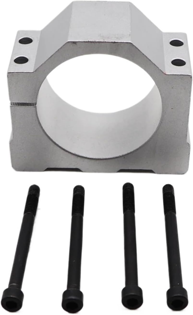 1pcs Aluminium CNC Spindle Clamp Holders Z Axis Router Mount Bracket Inner Diameter 52mm 65mm 80mm 800W 1.5KW 2.2KW Spindle Fixture(52mm)