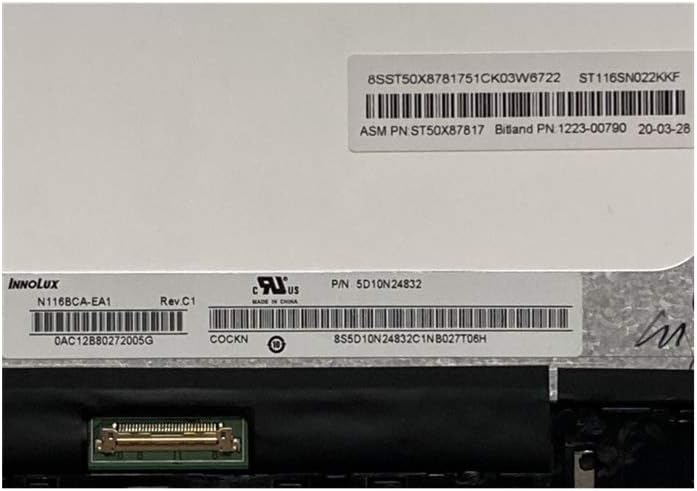 Original New Laptop for Lenovo 300E Chromebook 2nd Gen AST LCD Module LCD Touchscreen Digitizer Assembly 5D10N24832 5D10Y97713