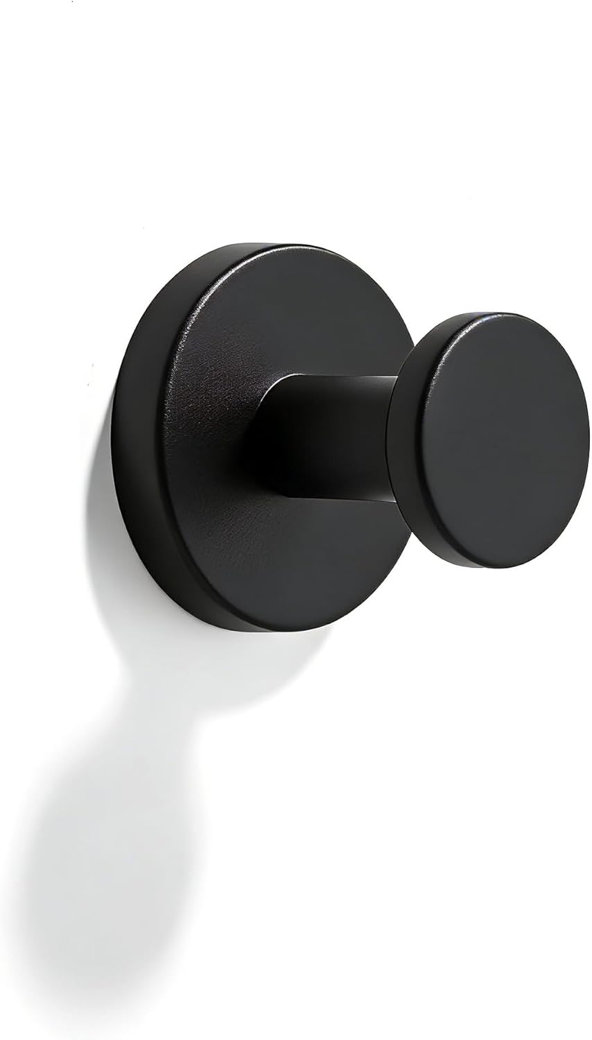 5 Pack Vibrant Brushed Moderne Brass Round Robe Hooks, Wall Mounted Bathroom Towel Hook Coat Hooks, for Clothes Hats Towel Robes in Bathroom Bedroom