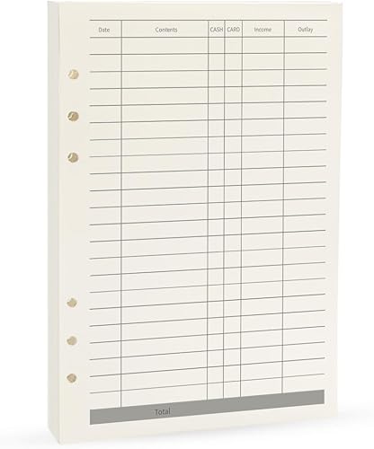 Miniatura 108 de Recambio de planificador A5 negro en blanco, insertos de planificador A5, repuesto de carpeta de 6 anillas, papel negro para carpeta recargable En