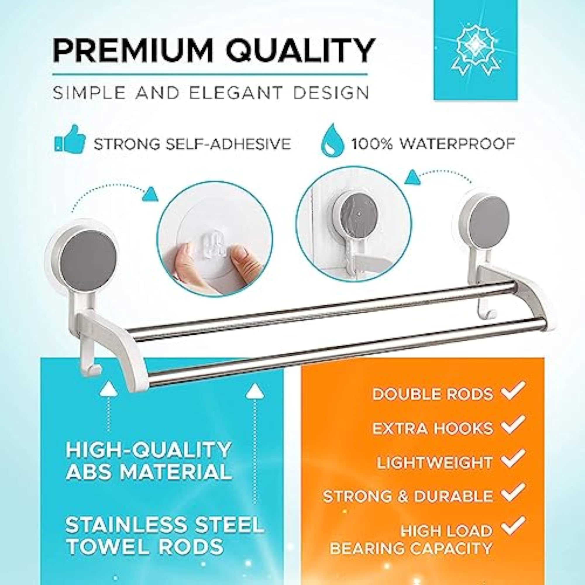 Volo Towel Rod for Bathroom and Kitchen