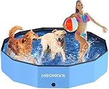 Meowant Foldable Dog Pool, Hard Plastic Dog Swimming Pools for Large Dogs, Collapsible Plastic Kid P