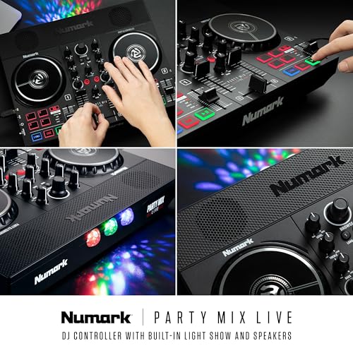 Numark Party Mix Live DJ Controller with Speakers, Lights, 2 Decks, Mixer, Audio Interface and Serato Lite by Numark - Image 8